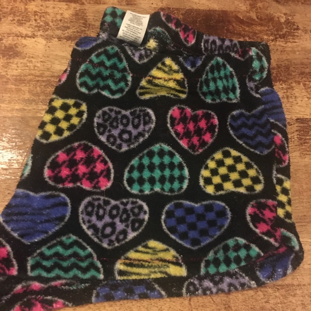 joe boxer fleece printed heart pajama shorts